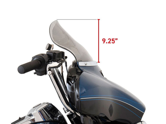 10.5in. Flare Windshield - Dark Smoke. Fits Electra Glide, Tri Glide & Street Glide 2014-2023 - Klock Werks