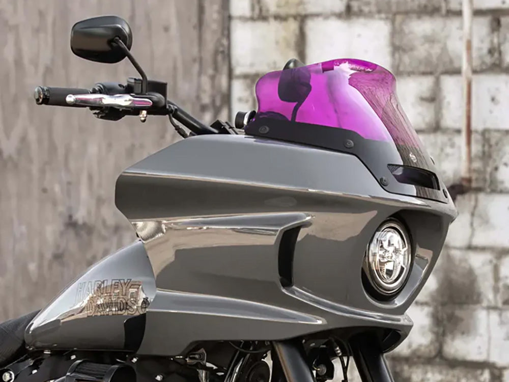 8in. Flare Kolor Windshield - Purple. Fits Low Rider ST 2022up - Klock Werks