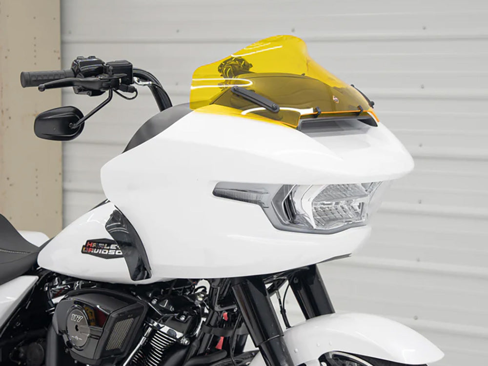 10in. Sports Flare Kolor Windshield - Yellow. Fits CVO Road Glide 2023up & Road Glide 2024up - Klock Werks