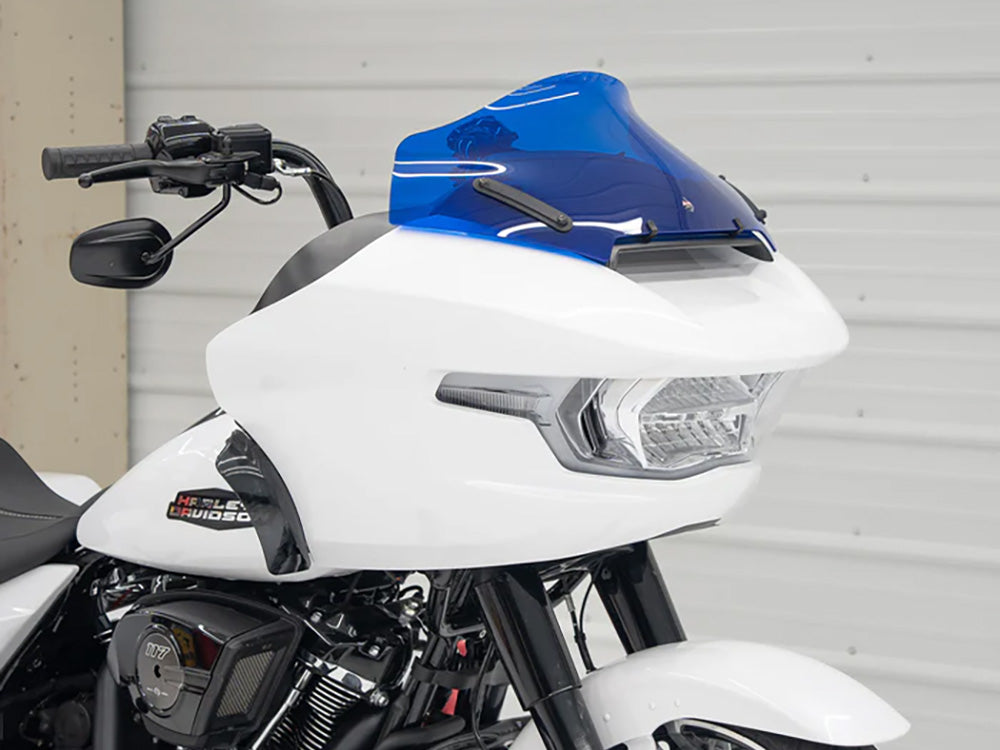 10in. Sports Flare Kolor Windshield - Blue. Fits CVO Road Glide 2023up & Road Glide 2024up - Klock Werks