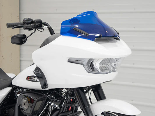10in. Sports Flare Kolor Windshield - Blue. Fits CVO Road Glide 2023up & Road Glide 2024up - Klock Werks