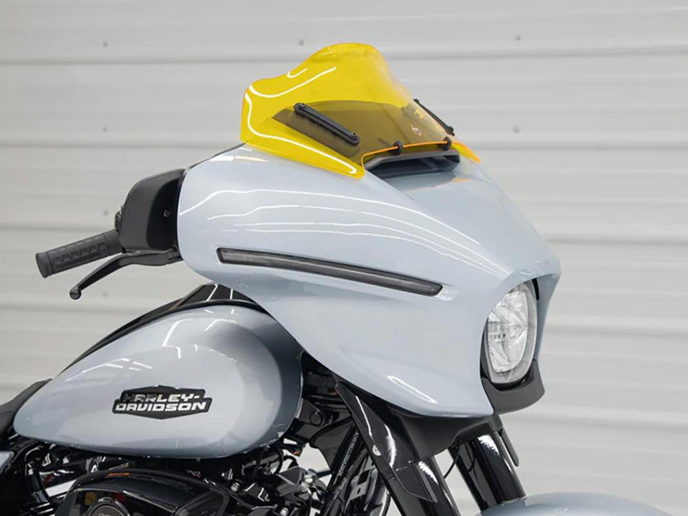 8in. Flare Kolor Windshield - Yellow. Fits CVO Street Glide 2023up & Street Glide 2024up - Klock Werks