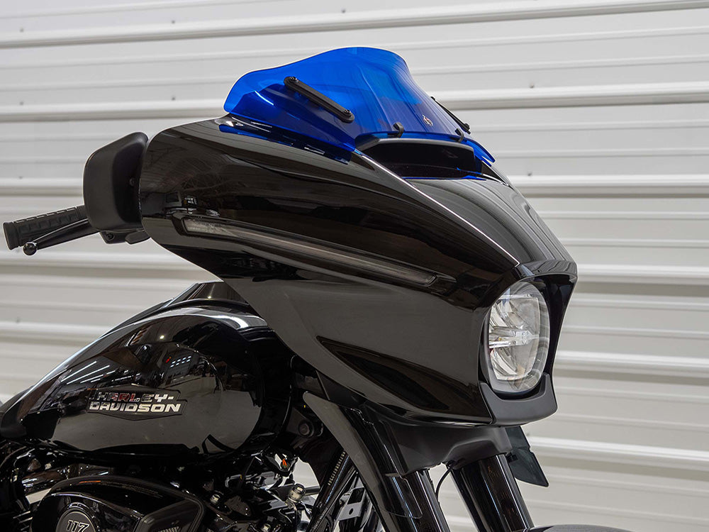 6.5in. Flare Kolor Windshield - Blue. Fits CVO Street Glide 2023up & Street Glide 2024up - Klock Werks