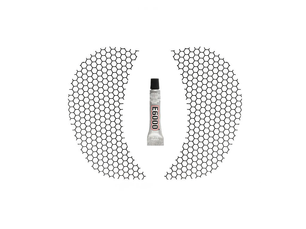 Honeycomb Fairing Vent Screen - Black. Fits Road Glide 2015-2023 - Klock Werks