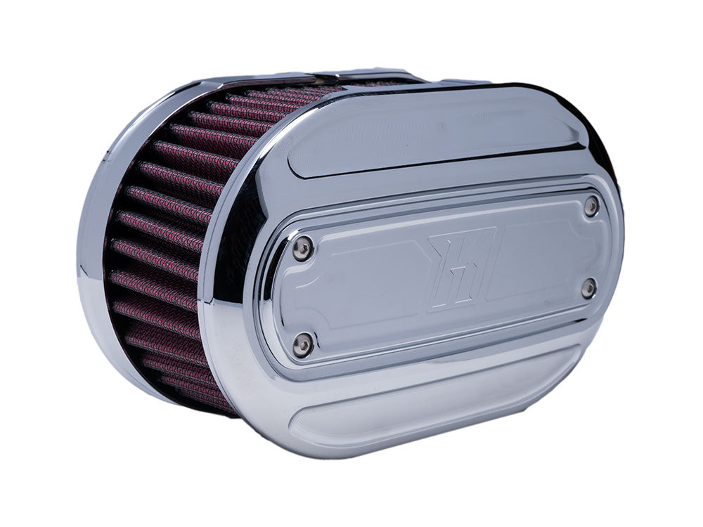 Oval Air Cleaner Kit - Chrome. Fits CVO Touring 2023up, Street Glide & Road Glide 2024up, Touring 2025up & Softail 2025up - Kodlin