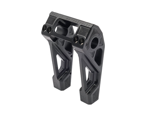 6in. Straight Fastback Risers - Black. Fits Softail Street Bob, Low Rider ST, Standard & Breakout 2018-2024 - Kodlin