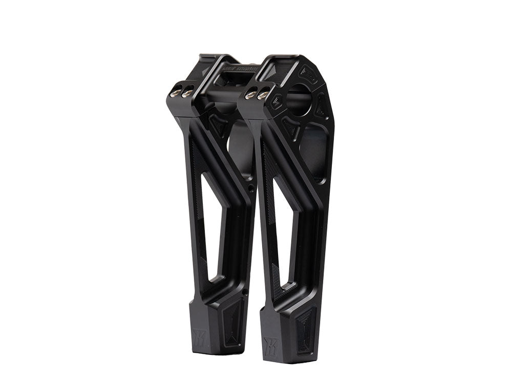 8in. Straight Fastback Risers - Black. Fits 1in. Handlebar - Kodlin