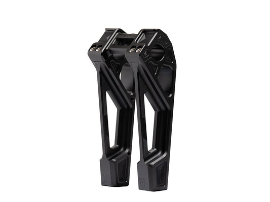8in. Straight Fastback Risers - Black. Fits 1in. Handlebar - Kodlin
