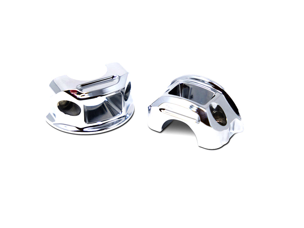Clutch & Brake Perch Clamp - Chrome. Fits Softail 2018-2024 - Kodlin