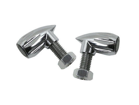 Rear Neowise Grooved Bullet Run/Brake/Turn Signals - Chrome - Kodlin