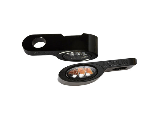 Elypse Under Perch DRL Turn Signals - Black. Fits Most Models with Cable Clutch. - Kodlin