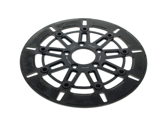 11.8in. Front 9-Spoke Disc Rotor - Black Band & Black Carrier. Fits Dyna 2006-2017, Softail 2015up, Sportster 2014-2021 & Some Touring 2008up. - Kodlin
