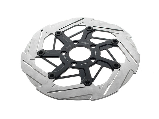11.8in. Front 7-Spoke Disc Rotor - Polished Band & Black Carrier. Fits Dyna 2006-2017, Softail 2015up, Sportster 2014-2021 & Some Touring 2008up. - Kodlin