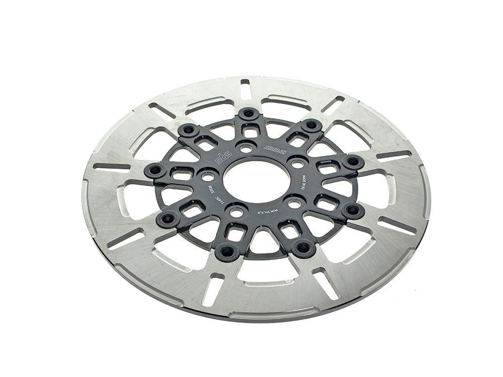 11.5in. Rear 9-Spoke Disc Rotor - Polished Band & Black Carrier. Fits Big Twin 2000up & Sportster 2000-2010. - Kodlin