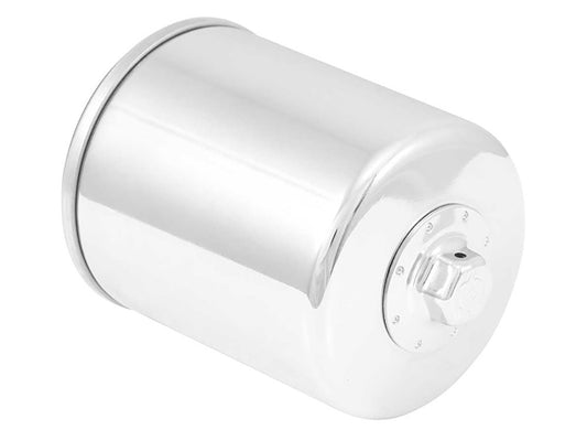 Oil Filter - Chrome. Fits Softail 1984-1998, Sportster 1984-2021, FXR & FLT 1980-1998 & Buell 1995-2002. - K&N Filters