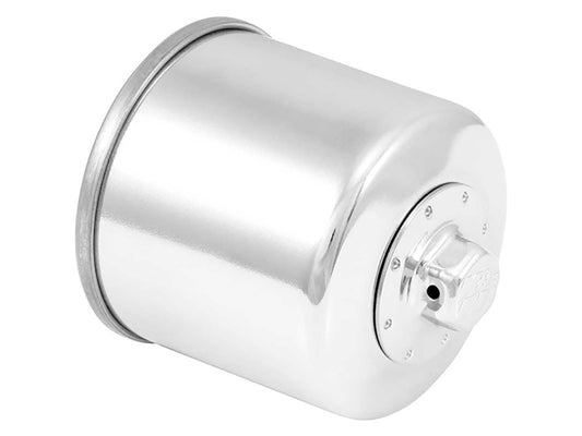 Oil Filter - Chrome. Street 500 2015-2020 & Indian Touring 2014up - K&N Filters