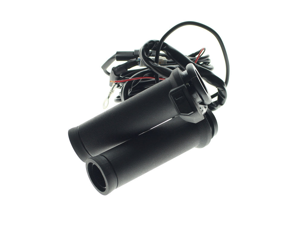 Heated Apollo-X Handgrips - Black. Fits Big Twin 2008-2024 with Throttle-by-Wire - Koso