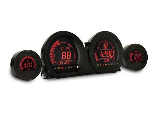 Speedometer & Tachometer - 4 Gauge Kit - Blue/Red. Fits Touring 2014-2023 with Fairing. - Koso
