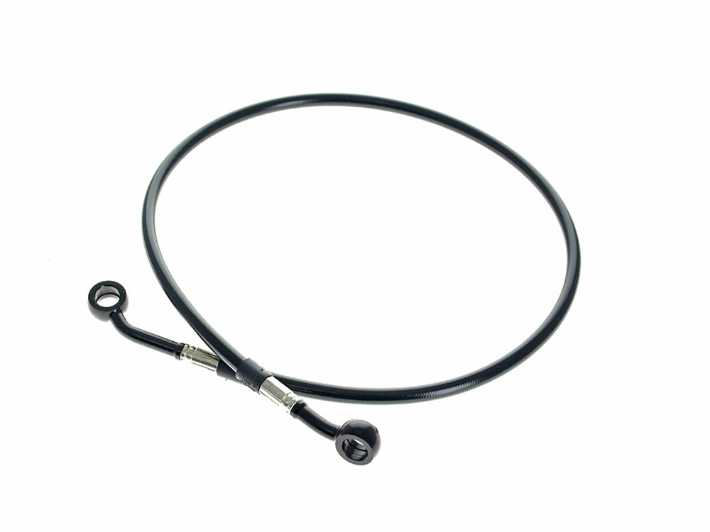 Rear Brake Line - Black. Fits Softail 2018-2024 with Kraus Rear Radial Caliper & Bracket - Kraus Moto