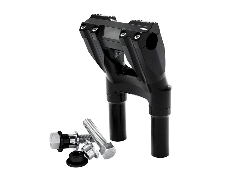 10in. Kickback x 1-1/8in. Clamp Isolated Riser Kit - Black. Fits Indian Cruiser 2022up. - Kraus Moto