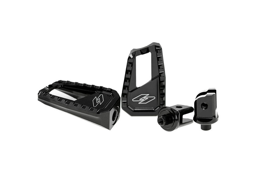 Apex Edge Footpegs - Black. Fits Softail 2018up Rear Passenger - Kraus Moto