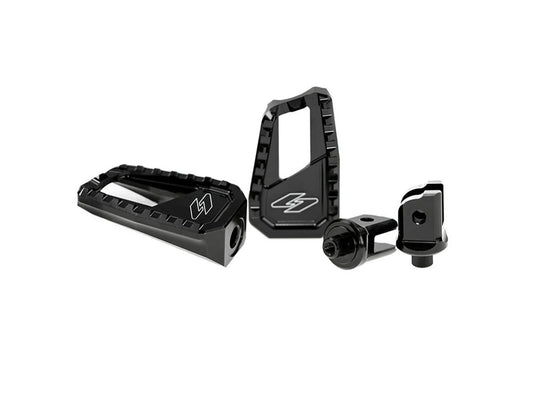 Apex Edge Footpegs - Black. Fits Softail 2018up Rear Passenger - Kraus Moto