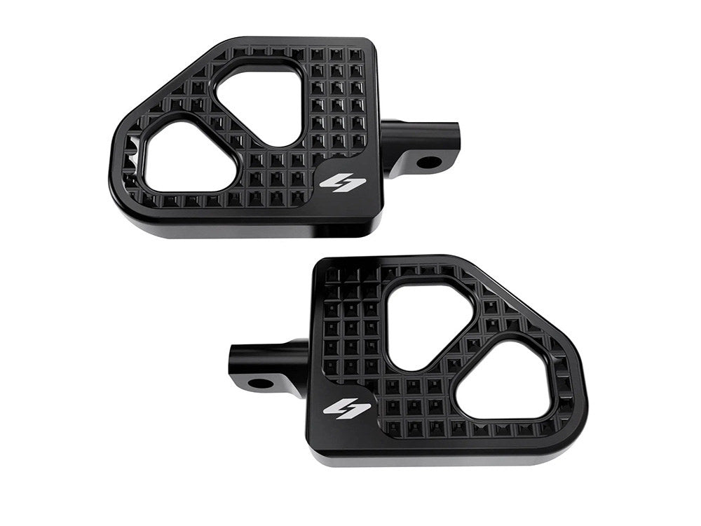 Max Lean Mini Floorboards with HD Male Mount - Black - Kraus Moto