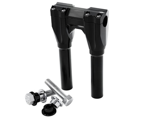 8in. Straight x 1in. Clamp Isolated Riser Kit - Black. Fits 1in. Handlebar - Kraus Moto