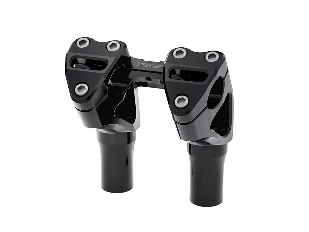 5in. Kickback x 1-1/8in. Clamp Workman Riser Kit - Black. Fits 1-1/8in. Handlebar - Kraus Moto