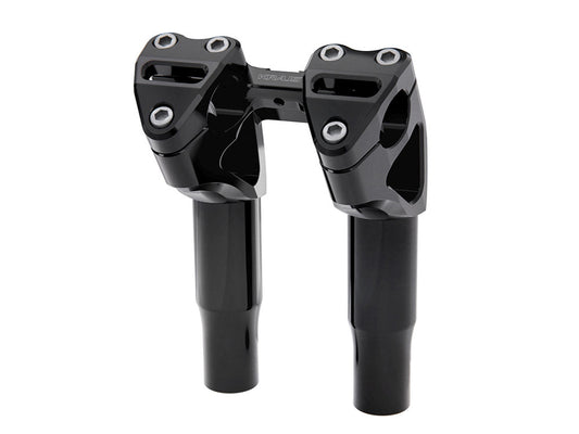 7in. Kickback x 1-1/8in. Clamp Workman Riser Kit - Black. Fits 1-1/8in. Handlebar - Kraus Moto