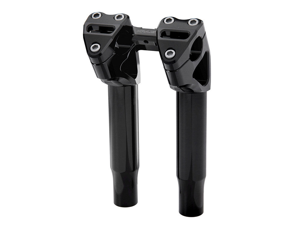 9in. Kickback x 1-1/8in. Clamp Workman Riser Kit - Black. Fits 1-1/8in. Handlebar - Kraus Moto