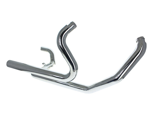 Right Side Tuck & Under Headers with Cross Over & Chrome Finish. Fits Touring 1995-2008. - Khrome Werks