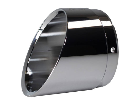 Edge Slash Cut Billet End Cap - Chrome. Fits Khrome Werks 4.5in. Exhausts & Mufflers - Khrome Werks