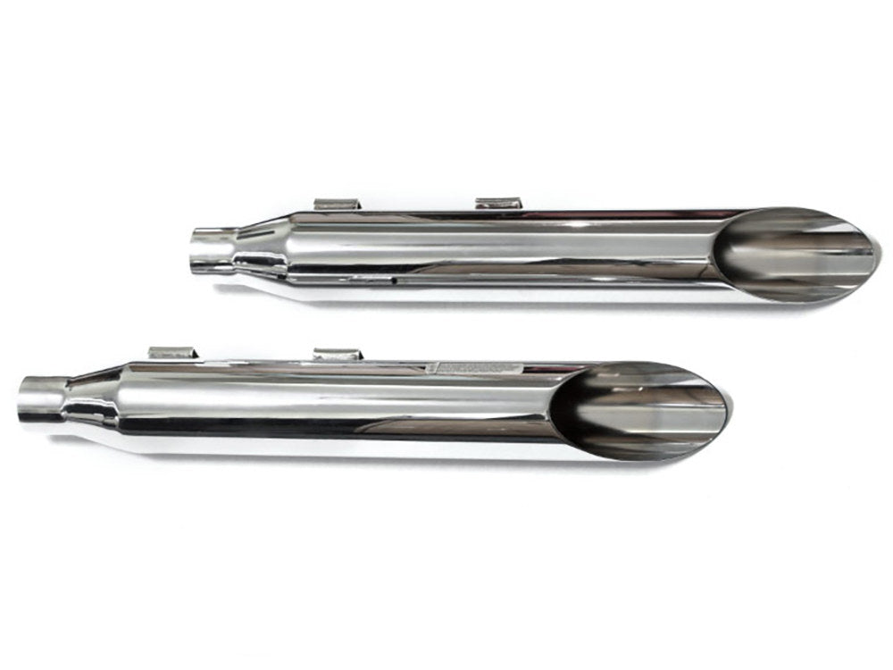 3in. HP-Plus Slash Cut Slip-On Mufflers - Chrome. Fits Softail FXST 2007-2017, Heritage Softail Classic 2007-2017, Breakout 2013-2017 & Rocker 2008-2011. - Khrome Werks