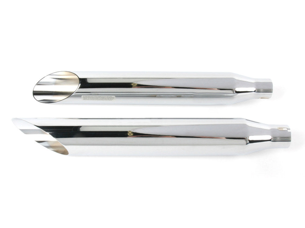 3in. HP-Plus Slash Cut Slip-On Mufflers - Chrome. Fits Softail Deuce 2007 & Fat Boy 2007-2017. - Khrome Werks