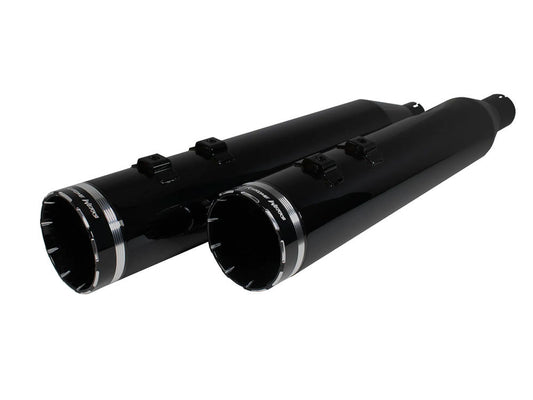 4-1/2in. Tracer Slip-On Mufflers - Obsidian, Black Onyx. Fits Touring 2017up. - Khrome Werks