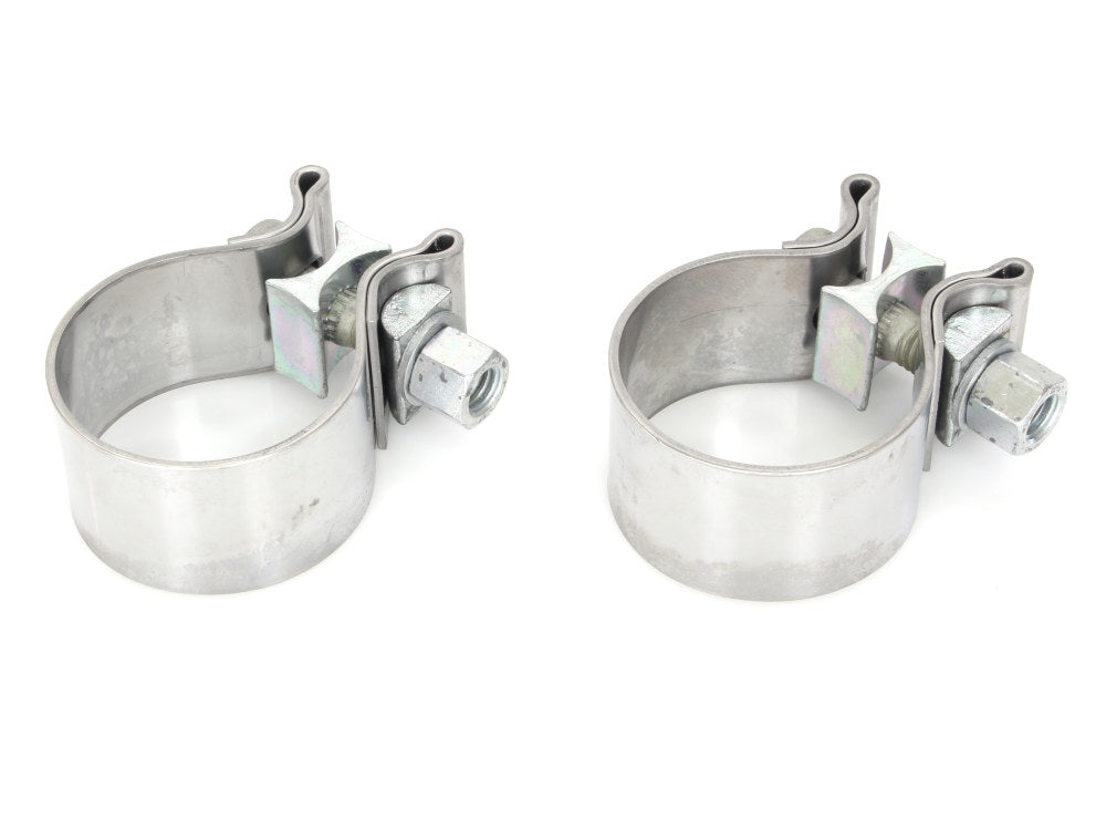 Exhaust Clamps. Muffler to Header. Fits Big Twin 1995-2016 & Sportster 1995-2021. - Khrome Werks