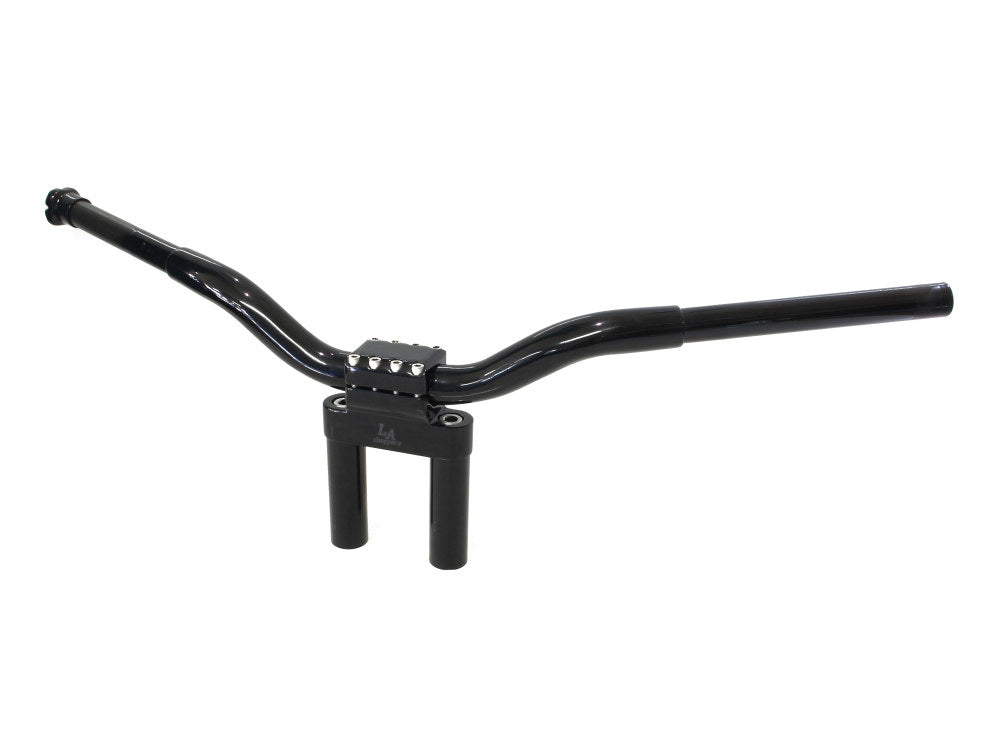 8in. x 1-1/4in. Straight Kage Fighter Handlebar - Gloss Black. - LA Choppers