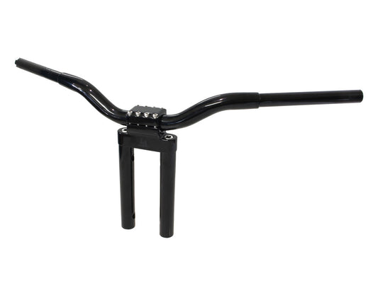 12in. x 1-1/4in. Straight Kage Fighter Handlebar - Gloss Black. - LA Choppers