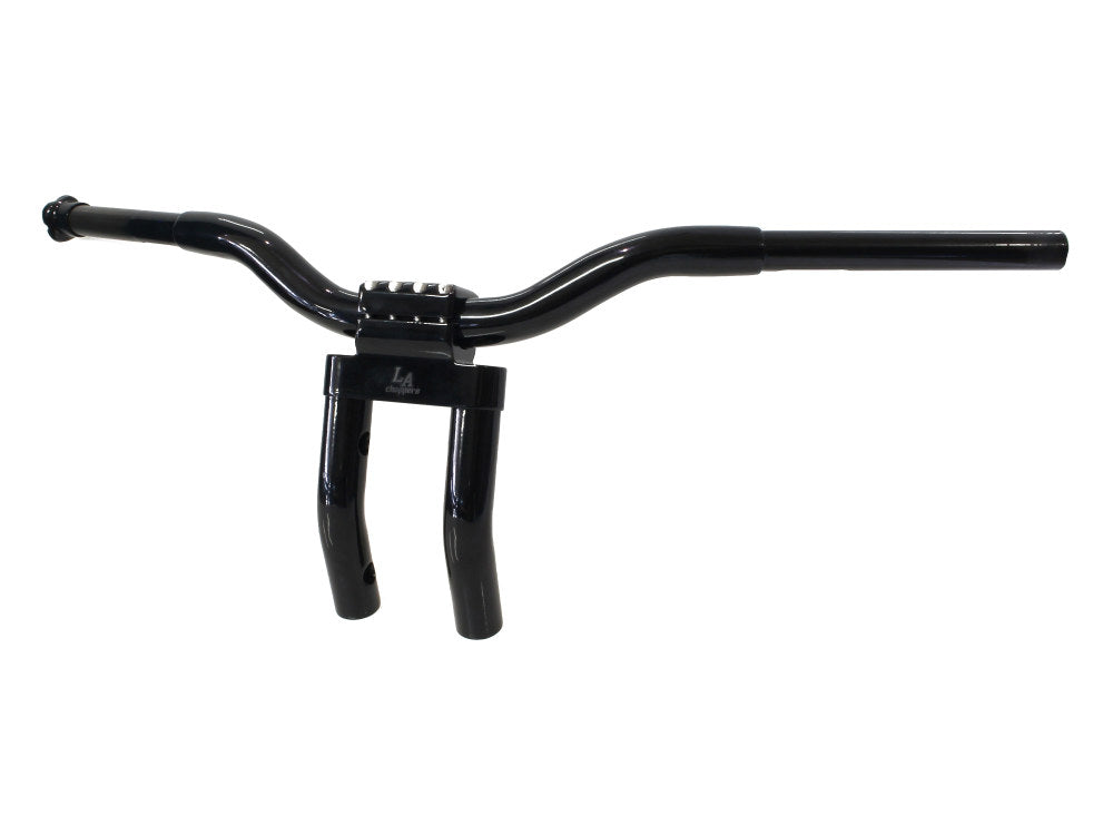 9in. x 1-1/4in. Pullback Kage Fighter Handlebar - Gloss Black. - LA Choppers