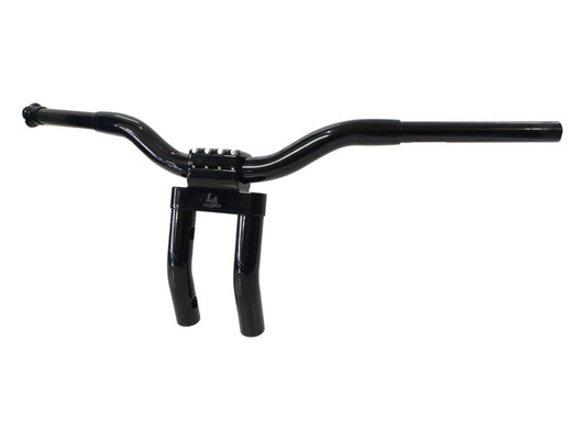 9in. x 1-1/4in. Pullback Kage Fighter Handlebar - Gloss Black. - LA Choppers