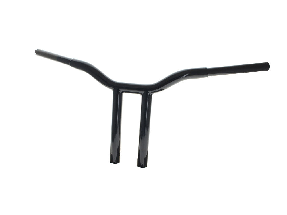 12in. x 1-1/4in. Straight One Piece Kage Fighter Handlebar - Gloss Black. - LA Choppers