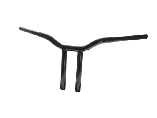 12in. x 1-1/4in. Straight One Piece Kage Fighter Handlebar - Gloss Black. - LA Choppers