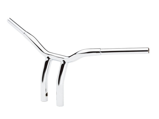 10in. x 1-1/4in. Pullback One Piece Kage Fighter Handlebar - Chrome. - LA Choppers