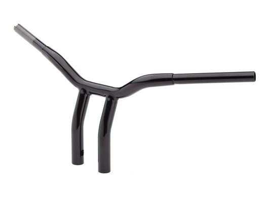 12in. x 1-1/4in. Pullback One Piece Kage Fighter Handlebar - Gloss Black. - LA Choppers