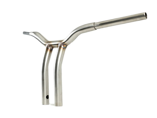 12in. x 1-1/4in. Pullback One Piece Kage Fighter Handlebar - Stainless. - LA Choppers