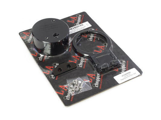 Performance Risers Gauge Mount - Gloss Black. Fits Various HD Models with 3-3/8in. Speedo. - LA Choppers