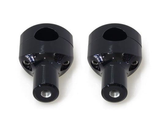 3in. Straight Two Piece Riser Kit - Gloss Black. Fits 1-1/4in. Handlebar - LA Choppers