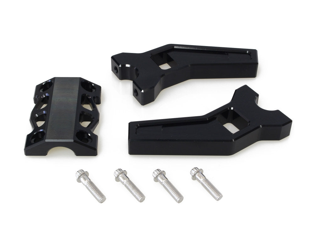 6in. Pullback Performance Risers - Black. Fits 1-1/4in. Handlebar - LA Choppers