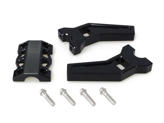 6in. Pullback Performance Risers - Black. Fits 1-1/4in. Handlebar - LA Choppers